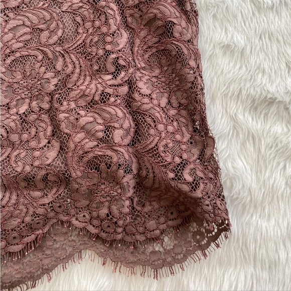 ✨ARITZIA✨WILFRED Martory Lace Mini Dress in Brown - Picture 6 of 7